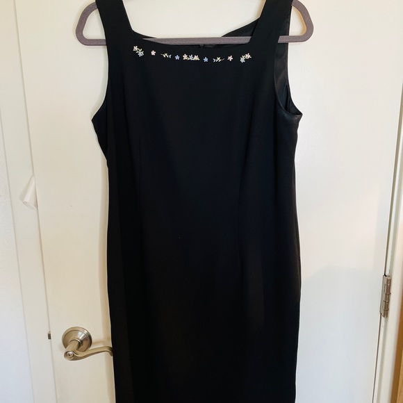 Talbot's Petites Black Sheath Dress & Black Cardian Size: 14 - Picture 1 of 8